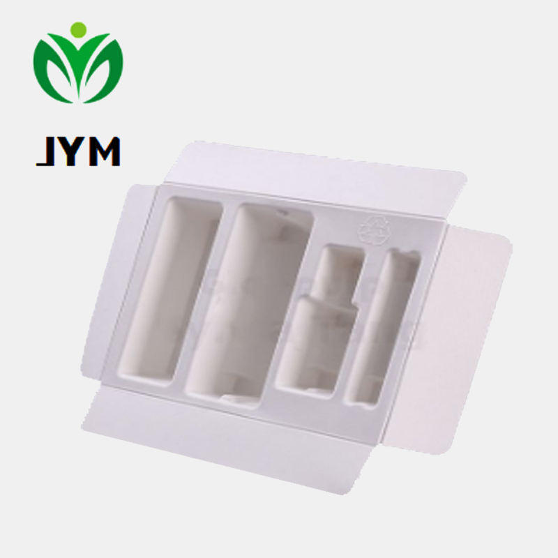 Custom Sugarcane Bagasse Pulp Molded Biodegradable Skincare Packaging 