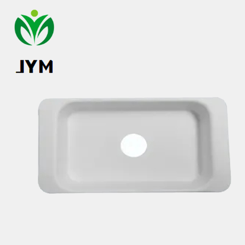 White Sugarcane Bagasse Molded Router Packaging Natural Sugarcane Pulp Tray