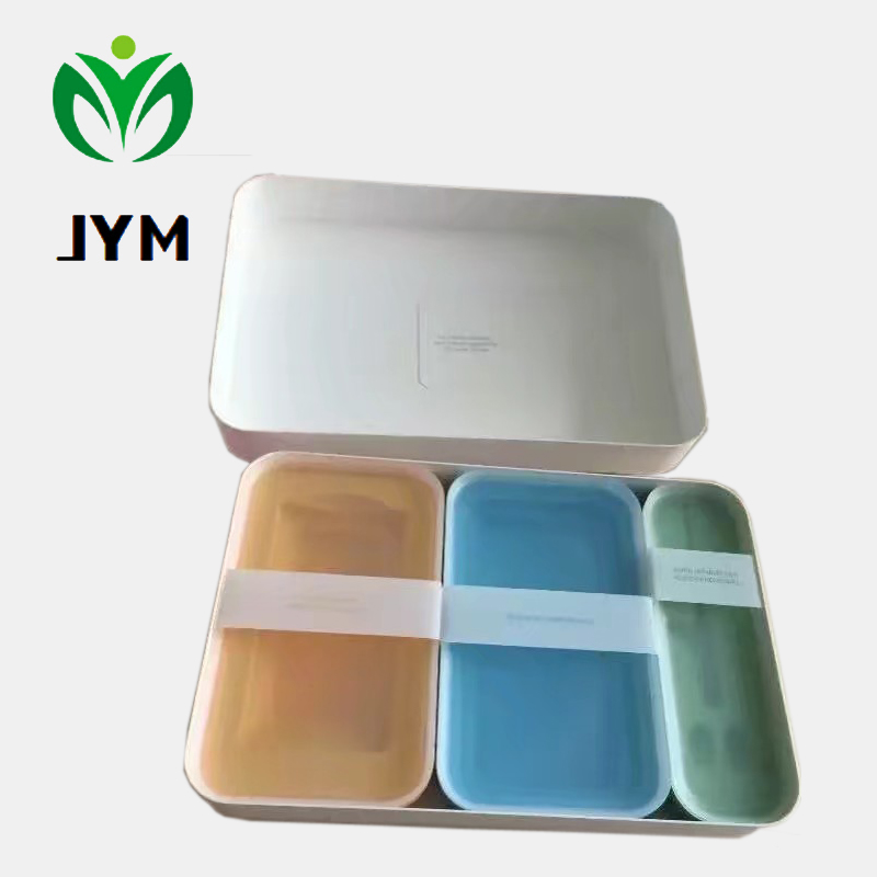 Disposable colors wet press pulp packaging box 