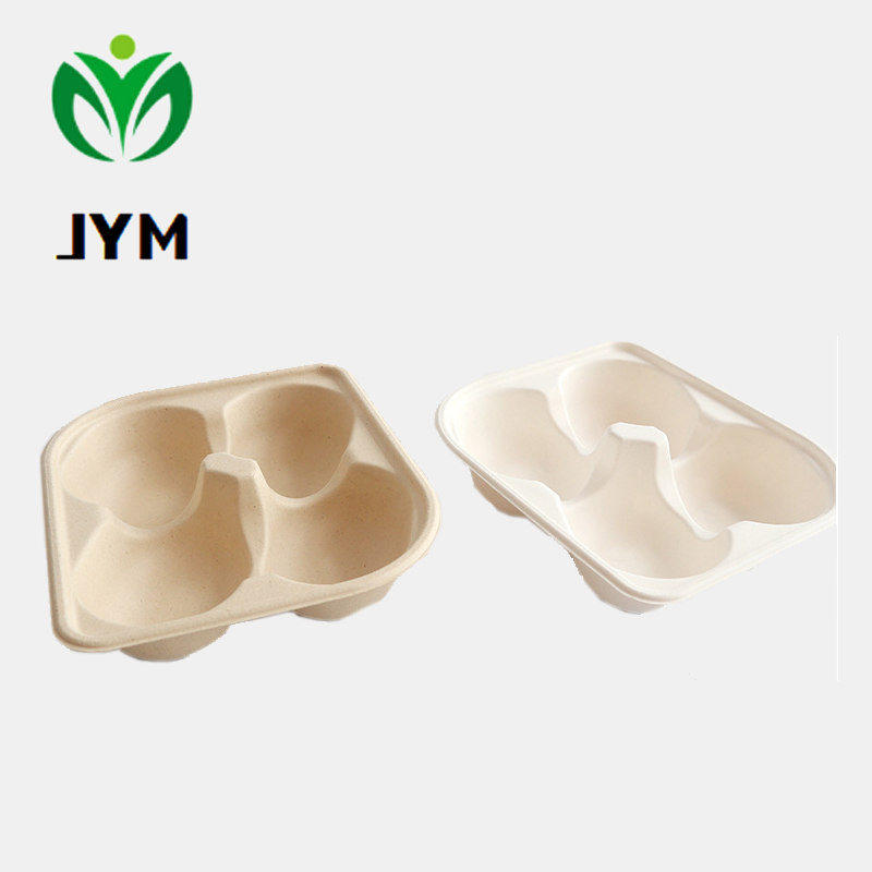Recycled paper fibre pulp tray 