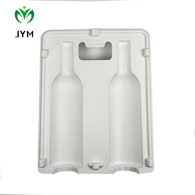 Biodegradable Wet Press Molded self stand Outer Packaging for Wine