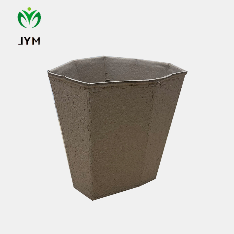 Biodegradable Fiber Pulp Paper Molded Trash Can Storage Bucket Box